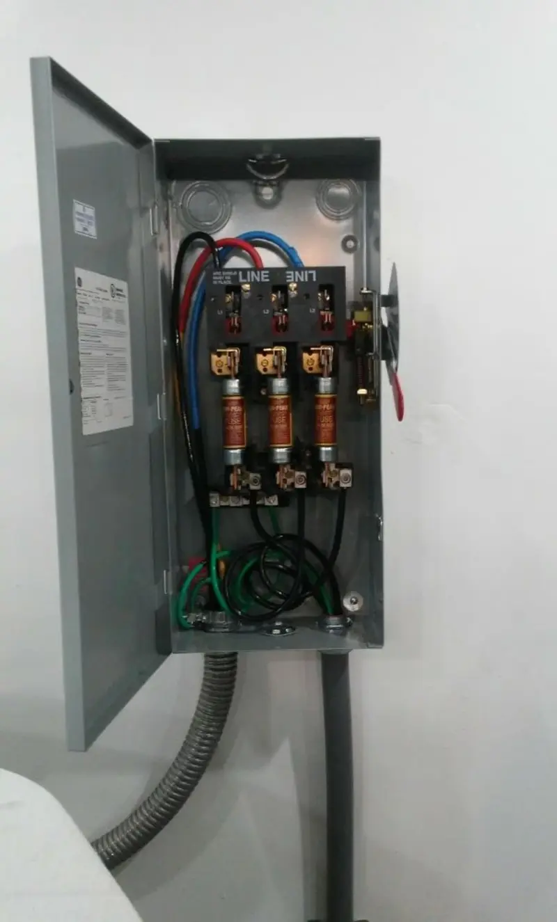 Three-phase disconnect switch installed for Electrical Wiring & Rewiring in Cedar Falls