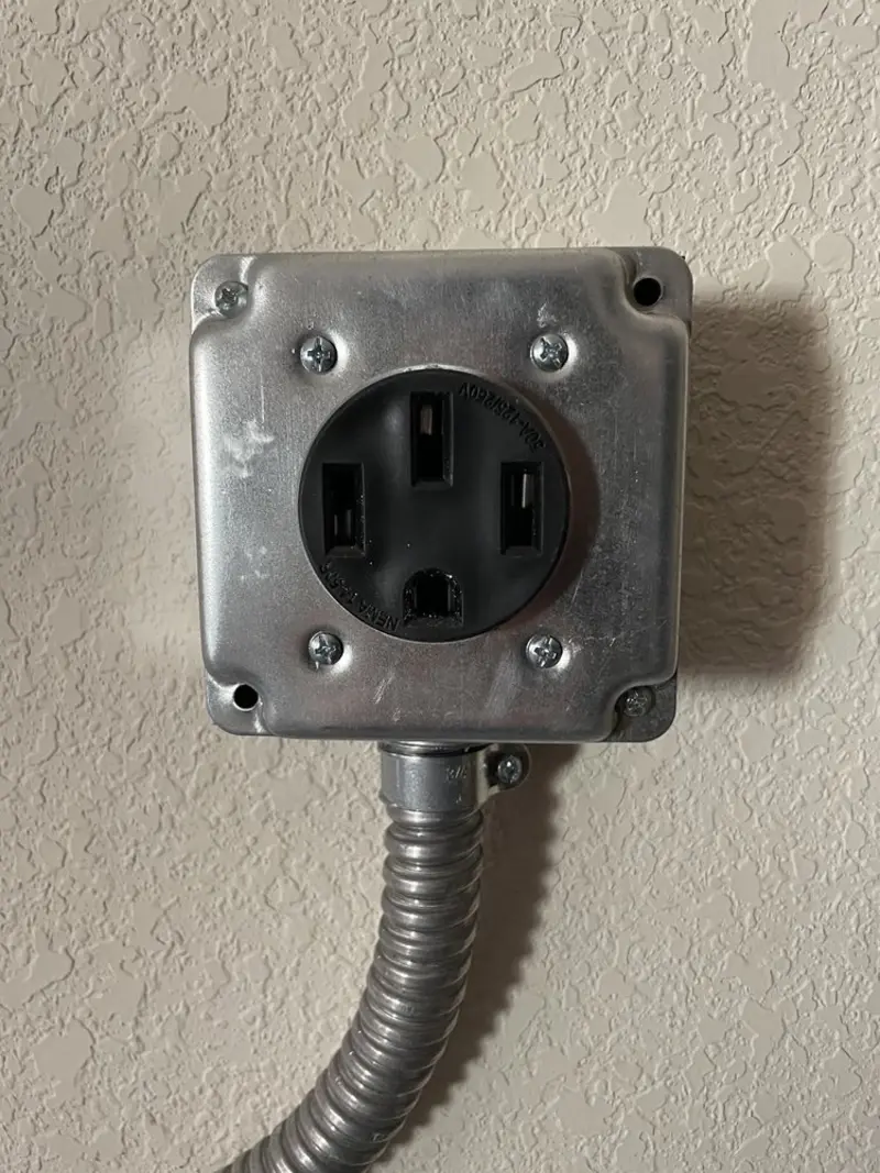 NEMA 14-50 outlet installed for Smart Home Electrical in Cedar Falls